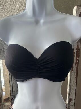 Victoria's Secret Black Strapless Swim Top Piece